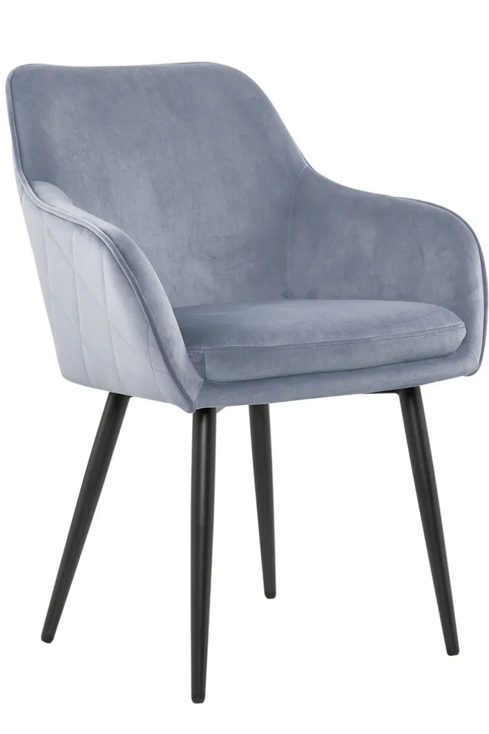 CASAVANTI Esszimmerstuhl Samt hellgrau