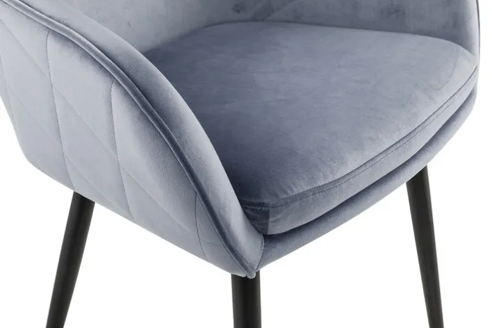 CASAVANTI Esszimmerstuhl Samt hellgrau