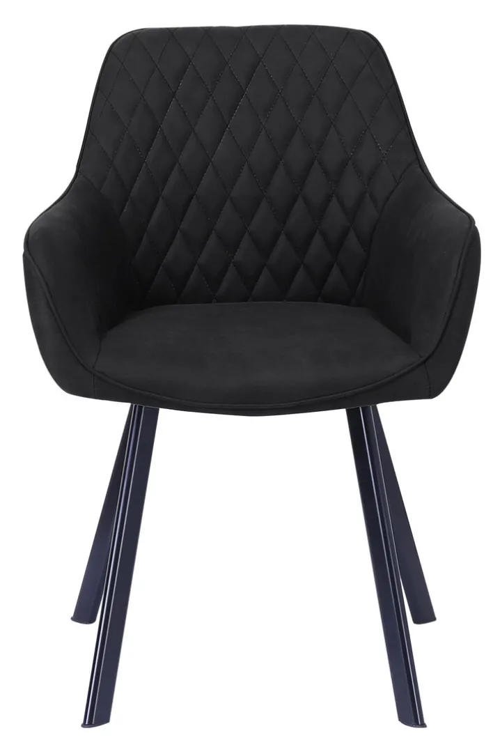 CASAVANTI Esszimmerstuhl 2er Set Mikrofaser anthrazit