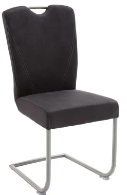 CASAVANTI Esszimmerstuhl FRANCESCO 2er Set Edelstahl /grau