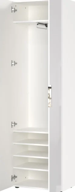 CASAVANTI Garderobenschrank GENOVA 59 x 197 cm weiß