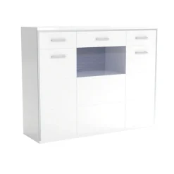 CASAVANTI Highboard TRENTO 154 x 121 cm NB Hochglanz weiß