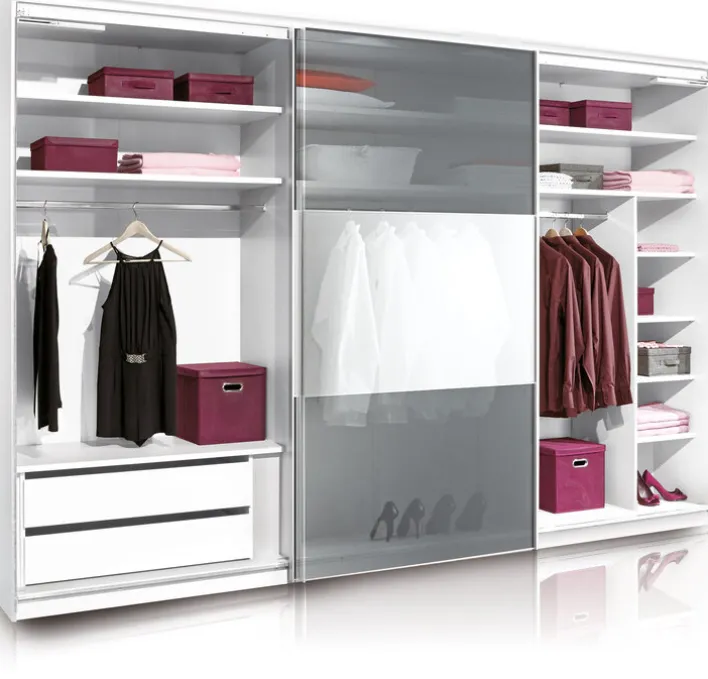 CASAVANTI Kleiderschrank INCLUDO 249 x 222 cm NB weiß/schwarz