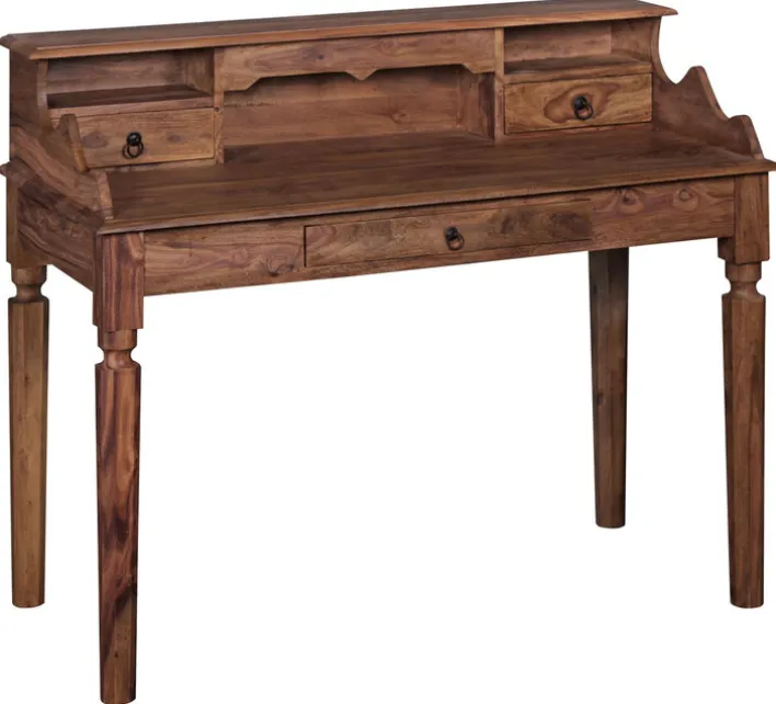 CASAVANTI Schreibtisch 115 x 60 cm Sheesham braun