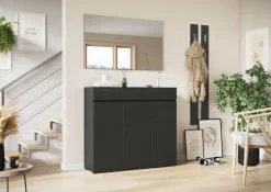 CASAVANTI Schuhschrank LANDOS 136 x 120 cm Graphit