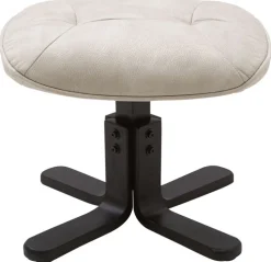 CASAVANTI Sessel mit Hocker 2-teilig hellgrau