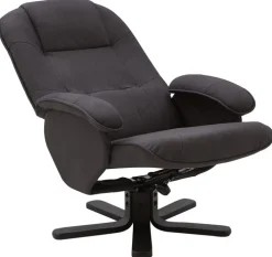 CASAVANTI Sessel mit Hocker 2-teilig grau