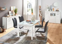 CASAVANTI Sideboard TRENTO 184 x 89 cm NB Hochglanz tiefzieh weiß