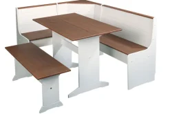 CASAVANTI Sitzbank JACOB 32.2 Weiß Massivholz / braun