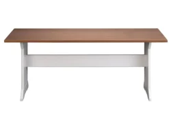 CASAVANTI Sitzbank JACOB 32.2 Weiß Massivholz / braun