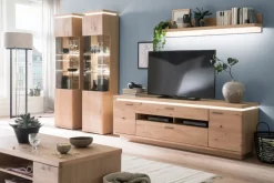 CASAVANTI Wohnwand BARCELONA 4-teilig Balkeneiche bianco