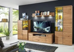 CASAVANTI Wohnwand BRILON II 4-teilig Alteiche teilmassiv