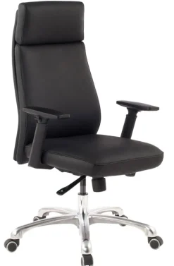 Chefsessel 68 x 118 cm schwarz silber