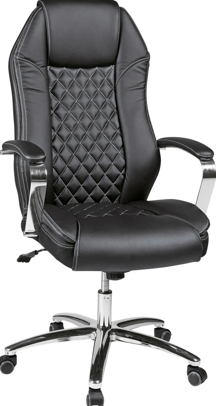 Chefsessel CURVER Lederlook Schwarz