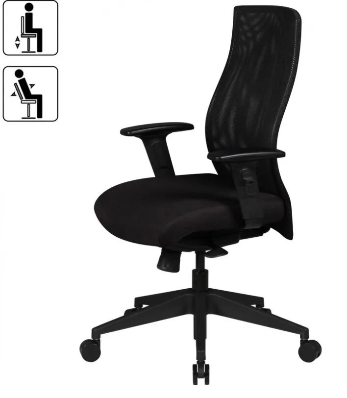 Chefsessel schwarz matt