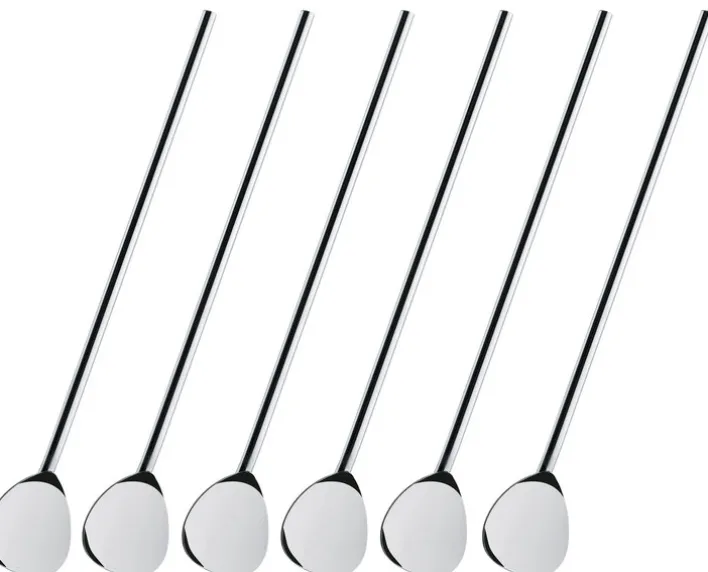 cilio Cocktaillöffel mit Trinkhalm 20 cm Edelstahl poliert