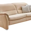 com4lux Ledersofa 3-Sitzer 220 cm Ecru