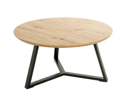 Couchtisch 80 cm Eiche-Dekor/schwarz