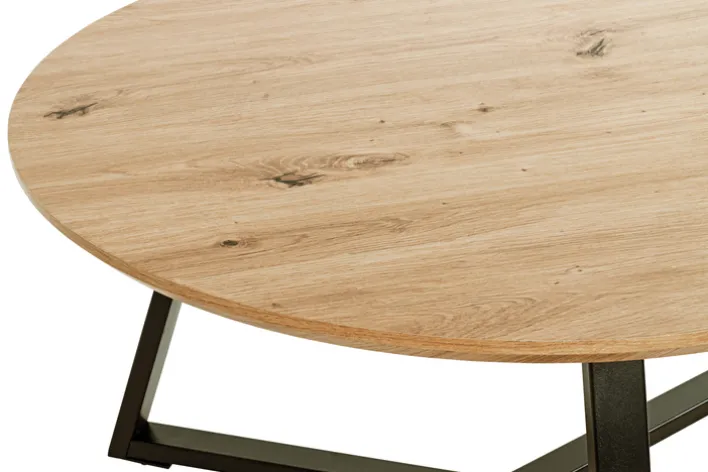 Couchtisch 80 cm Eiche-Dekor/schwarz