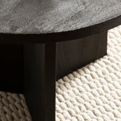 Couchtisch 60 cm Mango massiv Schwarz