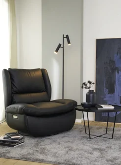 Couchtisch - Set KALMAR 2-tlg. Steinoptik schwarz/weiß