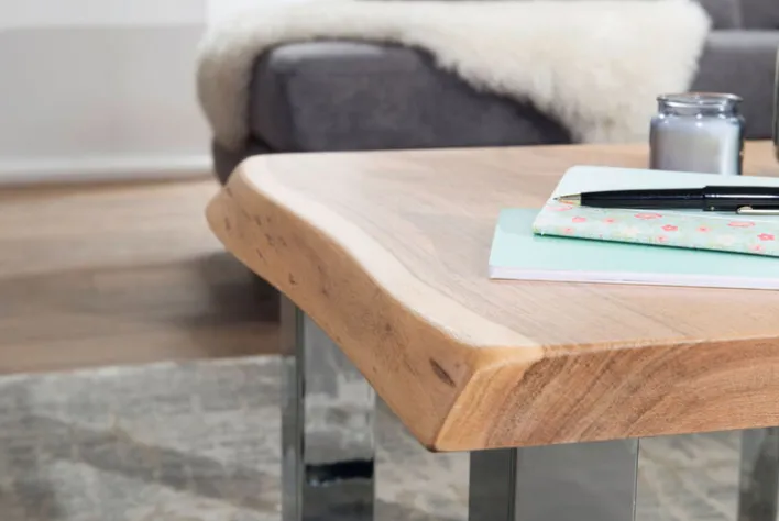 Couchtisch 60 x 58 cm braun