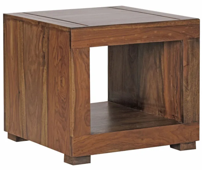 Couchtisch 50 x 50 cm braun