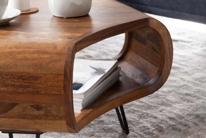 Couchtisch 55 x 55 cm braun