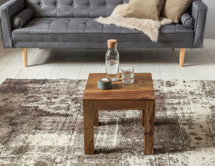 Couchtisch 45 x 45 cm braun