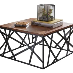 Couchtisch 60 x 60 cm braun/ schwarz