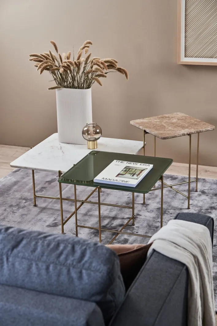 Couchtisch 50 x 45 cm Casted Glass green