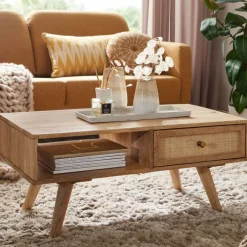 Couchtisch 90 x 45 cm Mango massiv