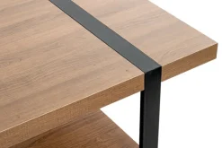 Couchtisch 120 x 60 cm Schwarz/ Eiche dunkel