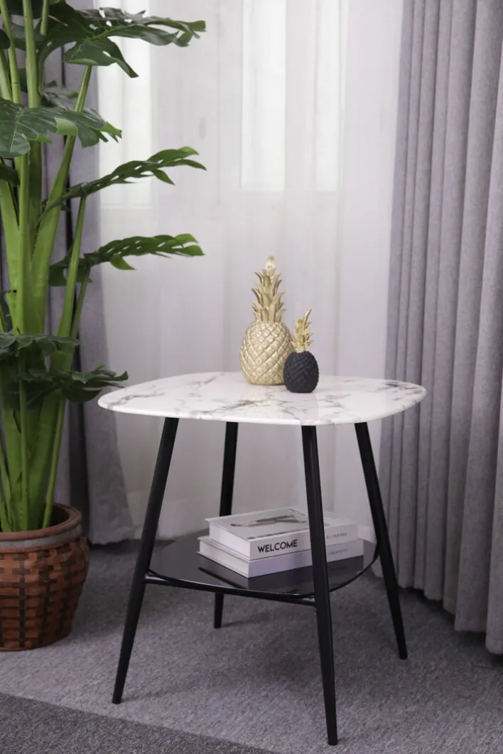 Couchtisch 55 x 55 cm schwarz /weiß