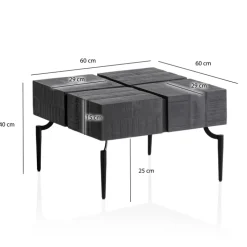 Couchtisch 60 x 60 cm Schwarz
