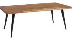 Couchtisch 110 x 60 cm Schwarz/ Sheesham massiv