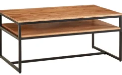 Couchtisch 100 x 60 cm Schwarz/ Akazie massiv