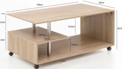 Couchtisch 105 x 60 cm Sonoma Eiche