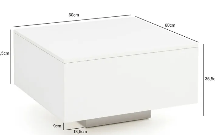 Couchtisch 60 x 60 cm weiß