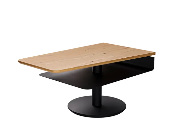 Couchtisch 100 x 60 x 46-64 cm Eiche furniert Braun