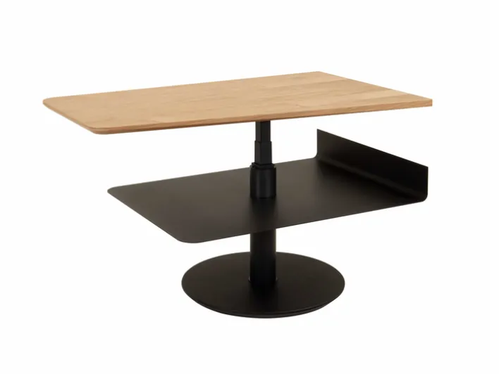 Couchtisch 100 x 60 x 46-64 cm Eiche furniert Braun