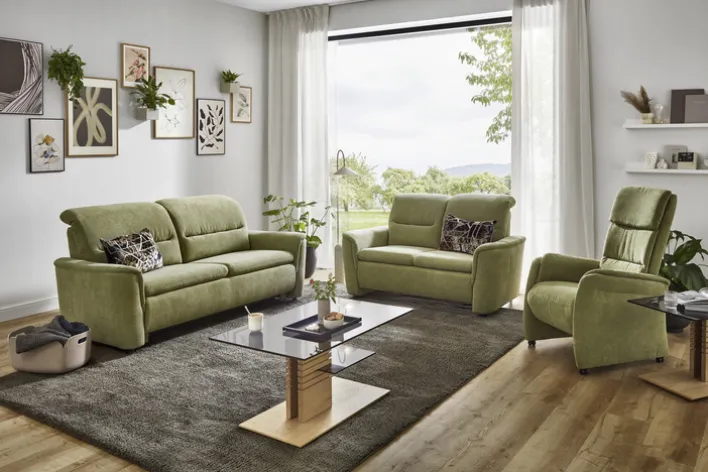 Couchtisch 55 x 55 x 47 cm, Glas, teilmassiv Wildeiche/Grau