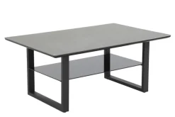 Couchtisch ARNE 105x45x69 cm Keramikoptik/schwarz