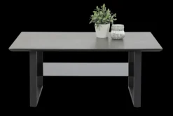 Couchtisch ARNE 105x45x69 cm Keramikoptik/schwarz