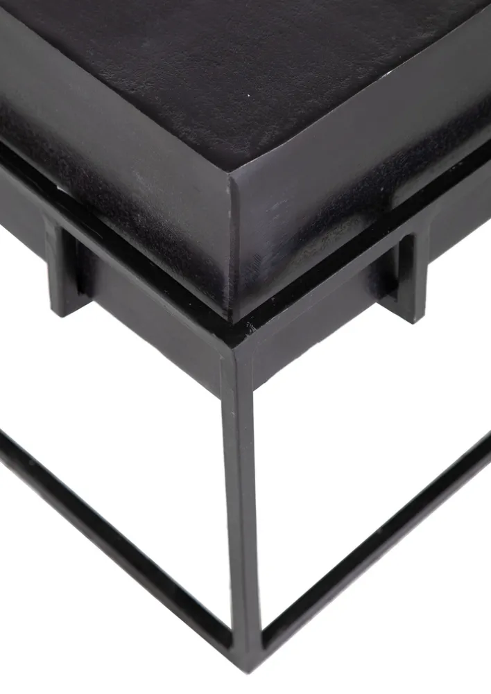 Couchtisch CALLUM 62x62 cm bronzefarben antik