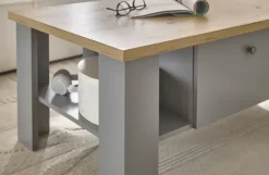 Couchtisch CHAMBORD 107x67 cm grau/braun