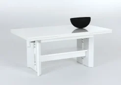 Couchtisch DARIO 110-180 x 68 cm weiß