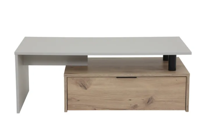 Couchtisch DENNIS 110 x 55 cm hellgrau/braun