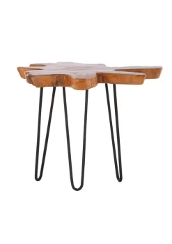 Couchtisch FOREST Ø 60-70 cm Team Massiv braun/schwarz