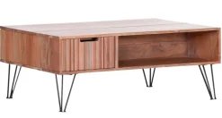 Couchtisch HUDSON 100 x 70 cm braun/ schwarz